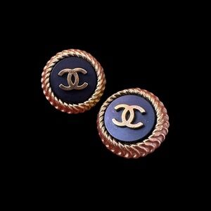 Chanel Black and Gold Clip Ons